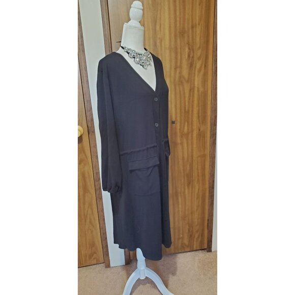 OLD NAVY DRESS COLOR BLACK LONG SLEEVE RAYON/VISCOSE  SIZE 2X - Picture 3 of 7
